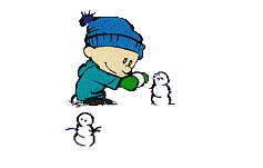 Calvin making snowmen